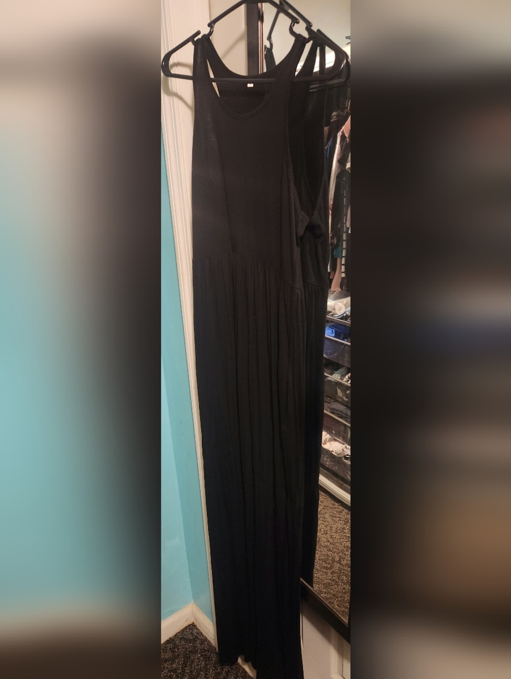 Classic Black Maxi Dress - Women's Sleeveless Flowing Gown